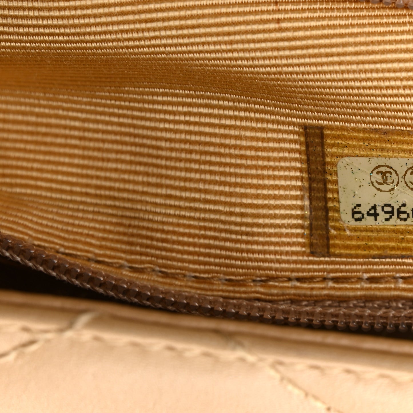 Lambskin Quilted Medium Single Flap Beige