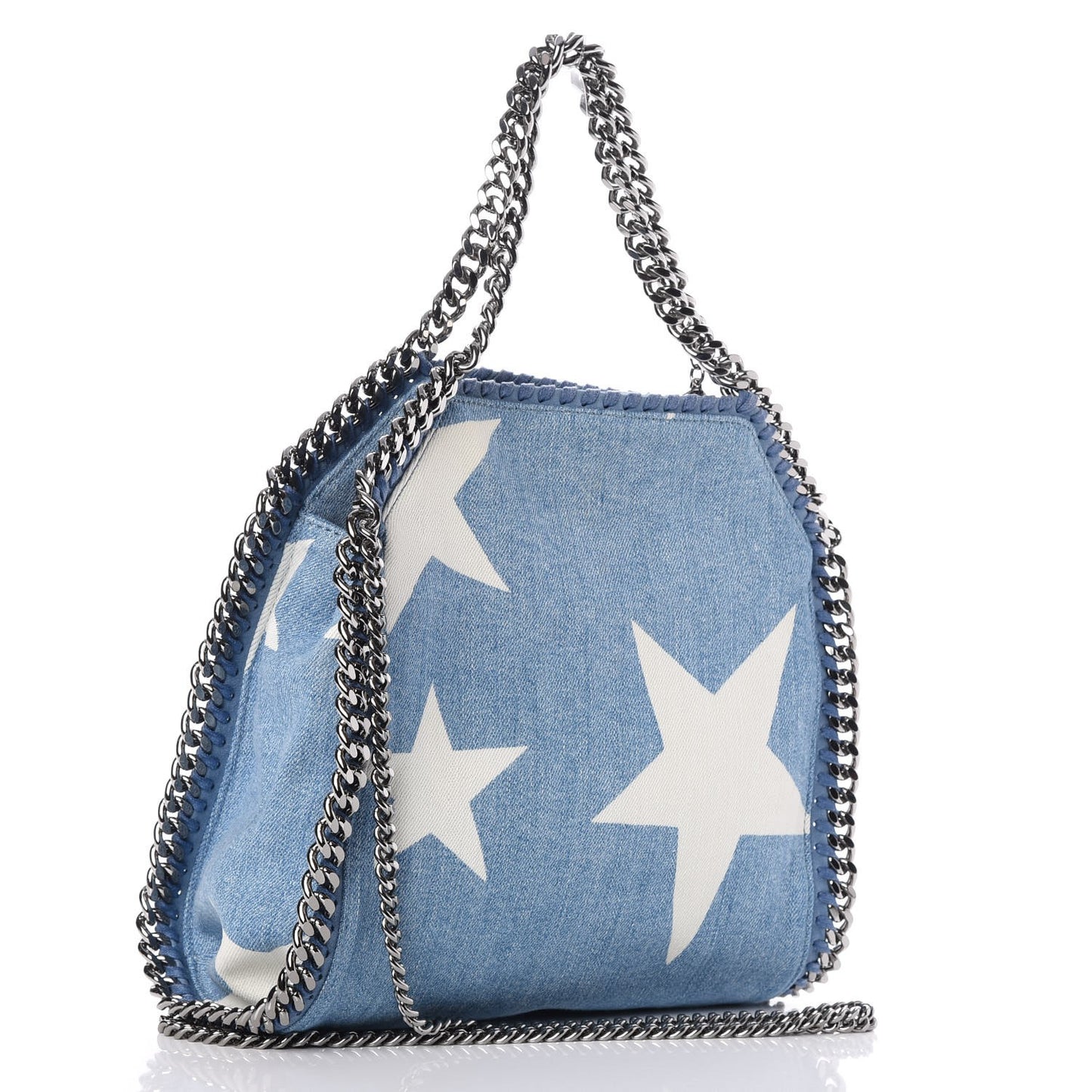 Denim Mini Star Falabella Tote Blue