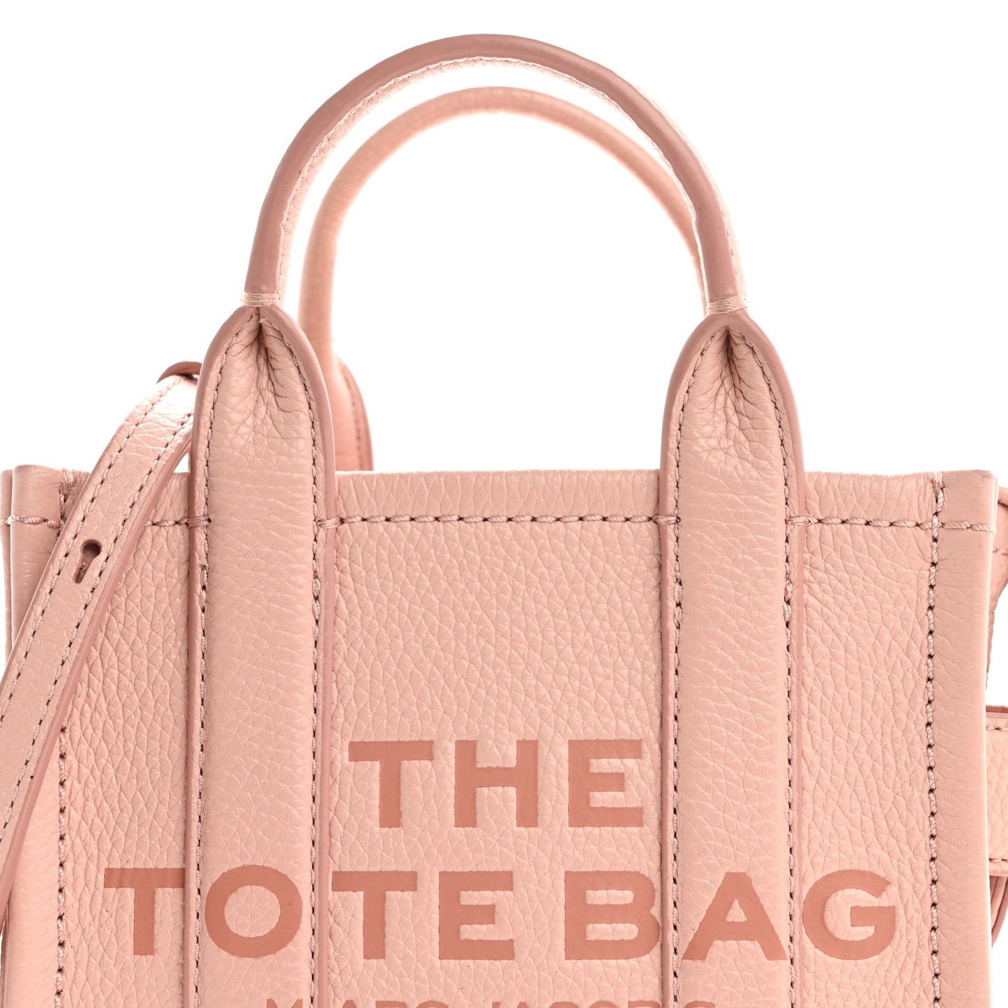 Grained Calfskin Micro The Tote Bag Rose