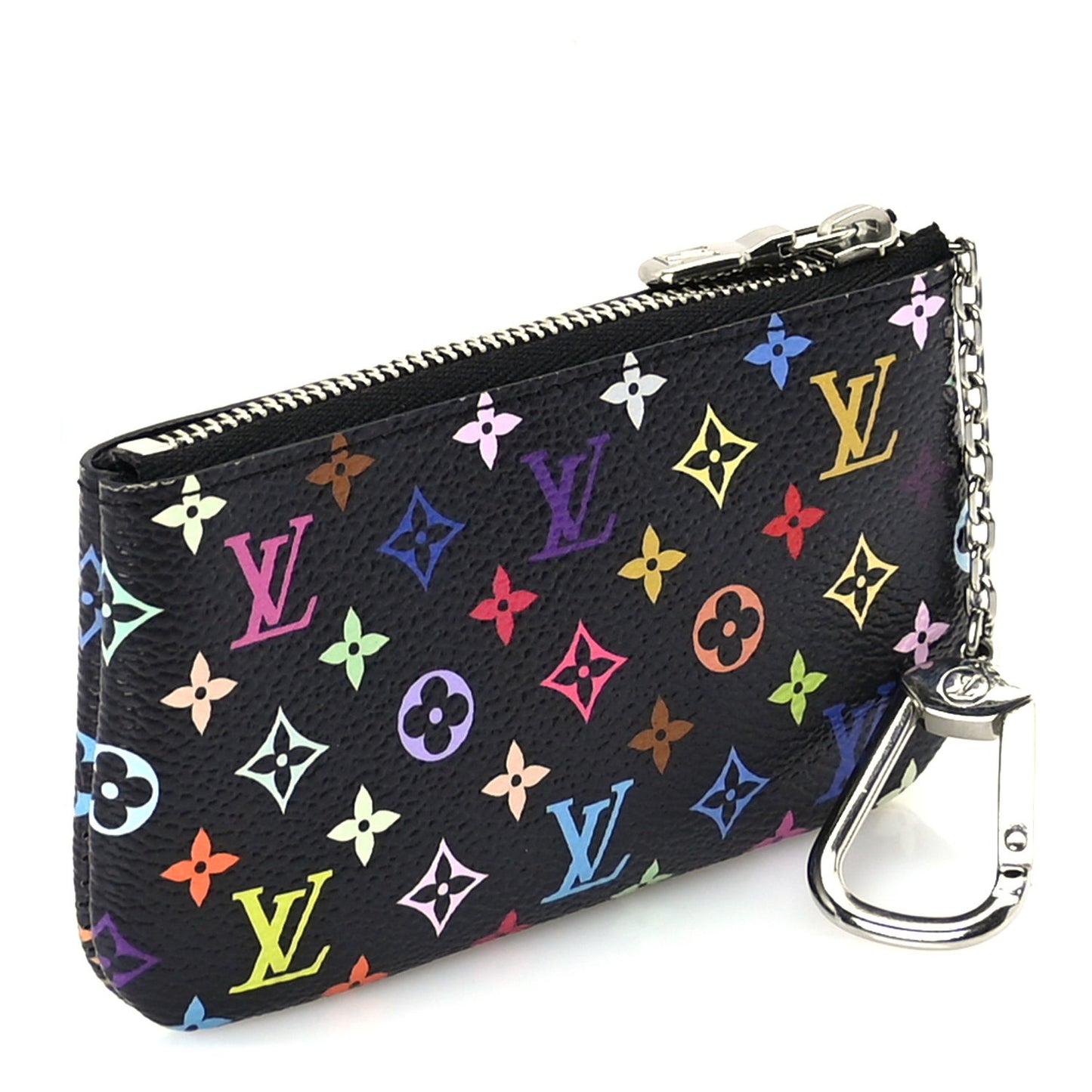 LV X TM Monogram Multicolor Key Pouch  Black