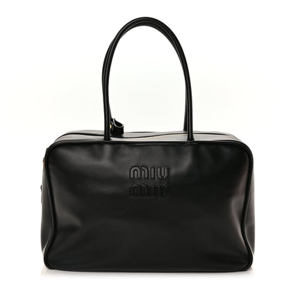 Miu Miu Soft Calf Softy Large Beau Top Handle Bag Black 1 of 8