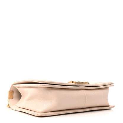 Chanel Caviar Chevron Quilted New Medium Boy Flap Beige 4 of 11