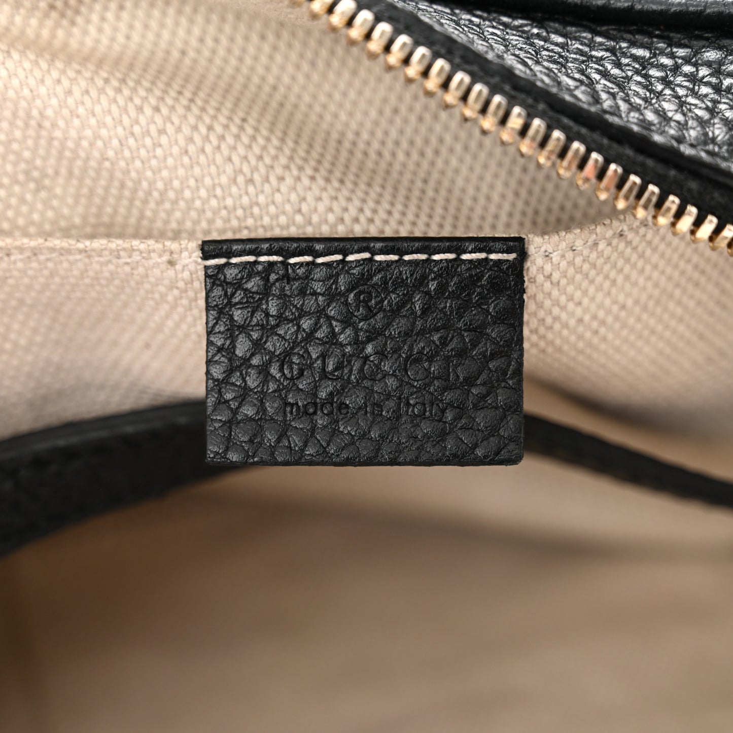 Pebbled Calfskin Small Soho Disco Bag Black