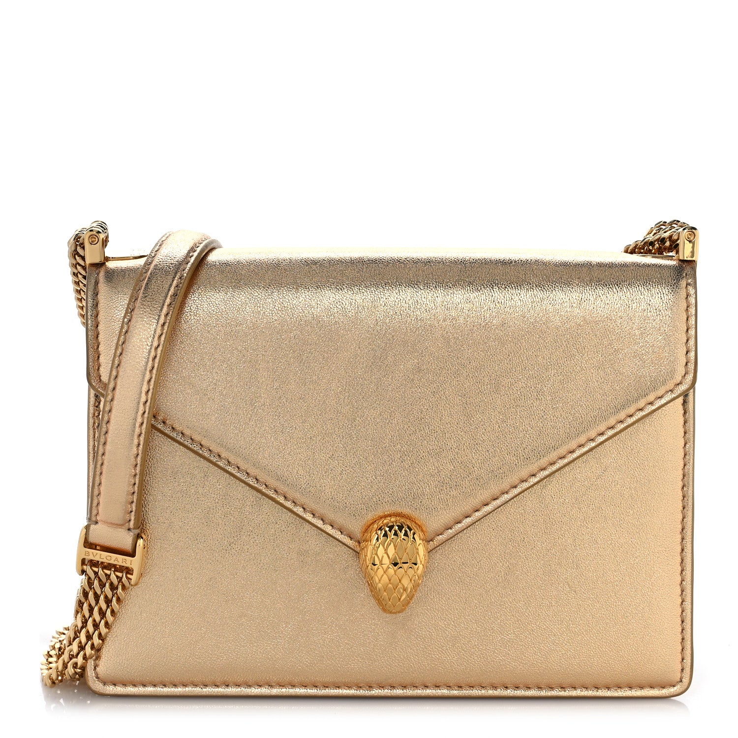 Bulgari Metallic Nappa Serpenti Forever Shoulder Bag Gold 1 of 8