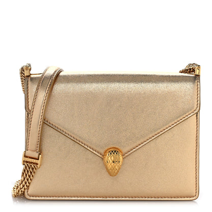 Bulgari Metallic Nappa Serpenti Forever Shoulder Bag Gold 1 of 8