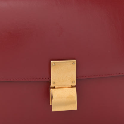 Celine Box Calfskin Medium Classic Box Flap Bag Red 8 of 12