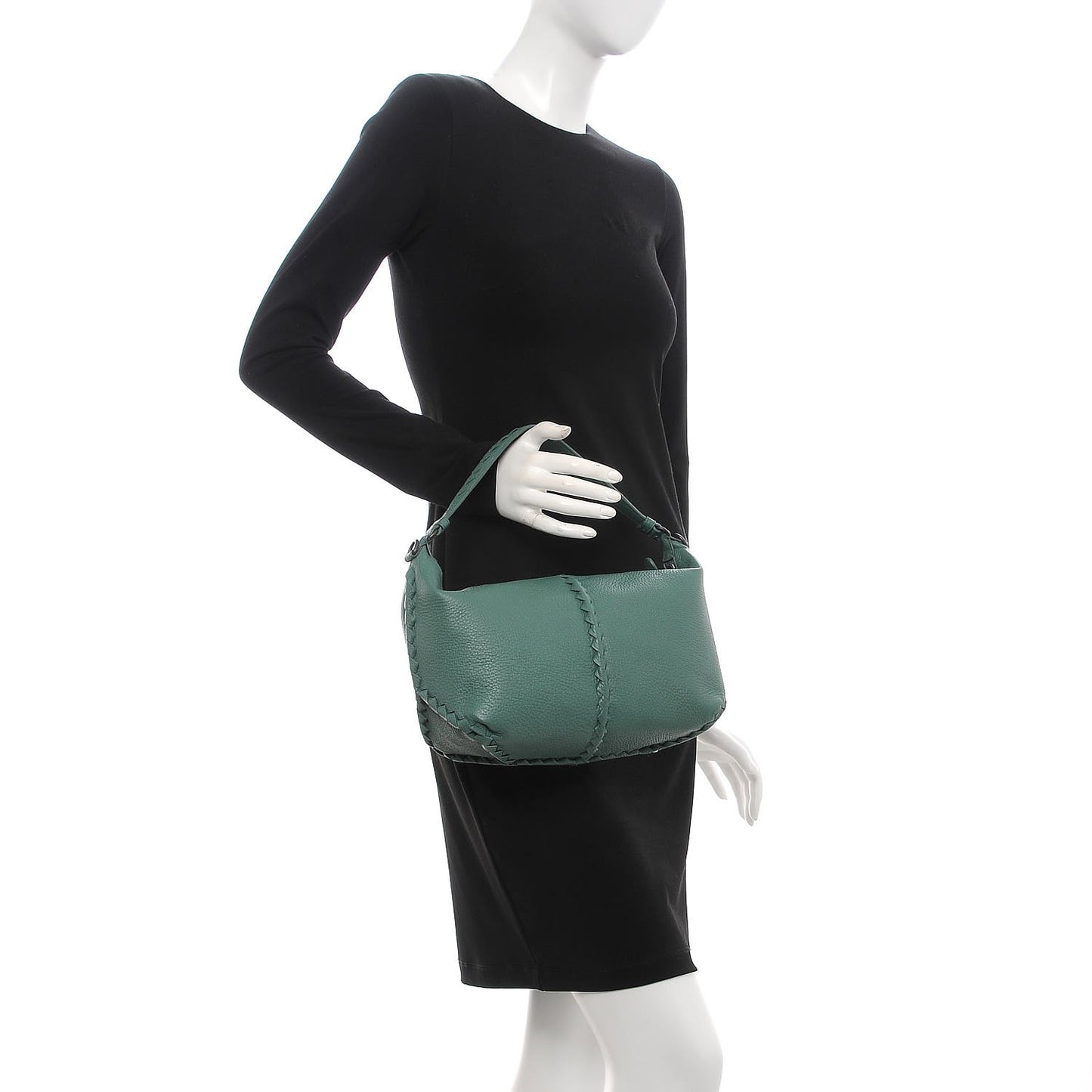 Cervo Deerskin Medium Shoulder Bag Thyme