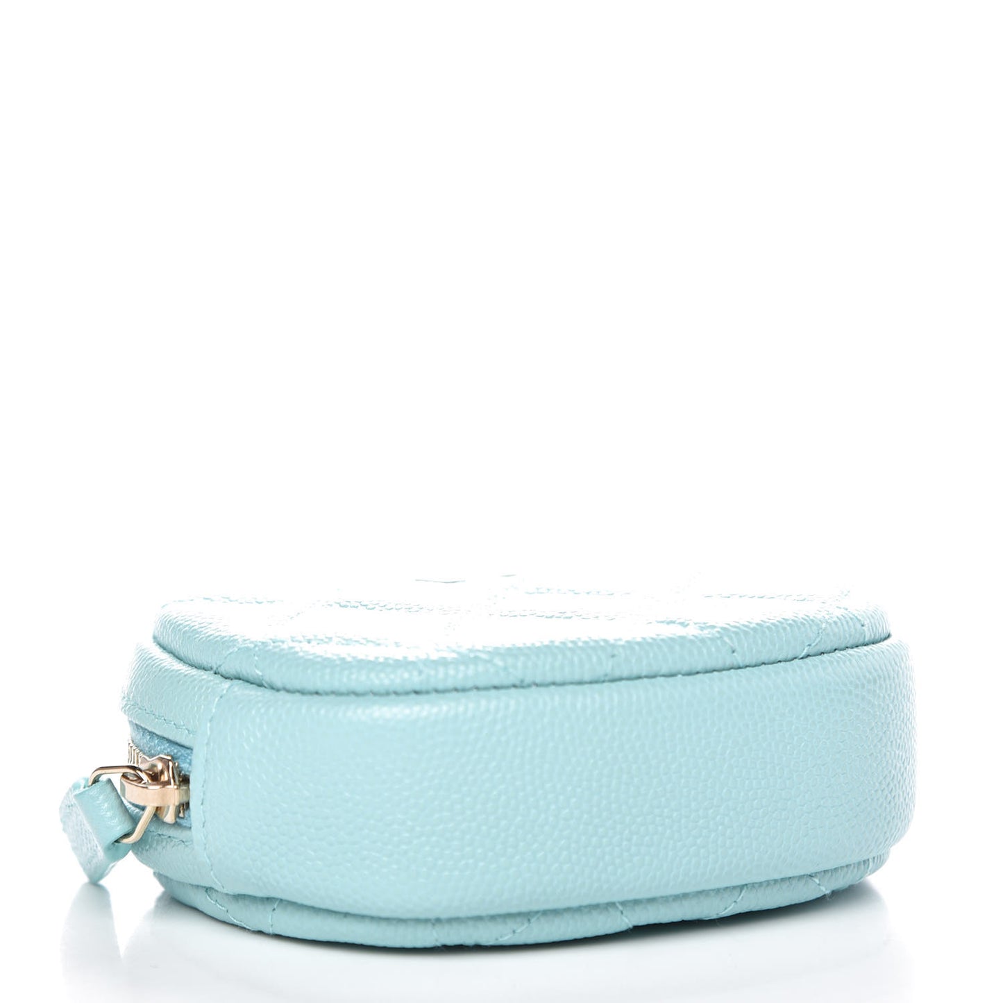 Caviar Quilted Zip Around Classic Coin Purse Light Blue