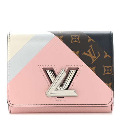 Louis Vuitton Epi Monogram Tape Twist Compact Wallet Rose White 1 of 8