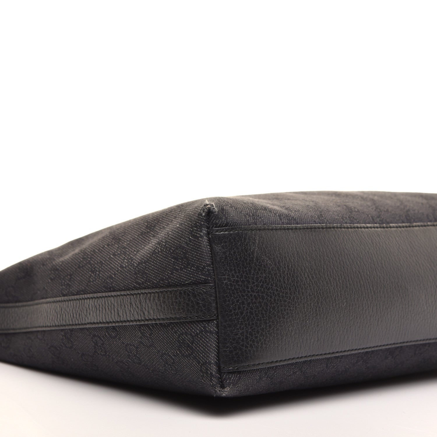 Gucci Denim Monogram Hobo Black 8 of 13