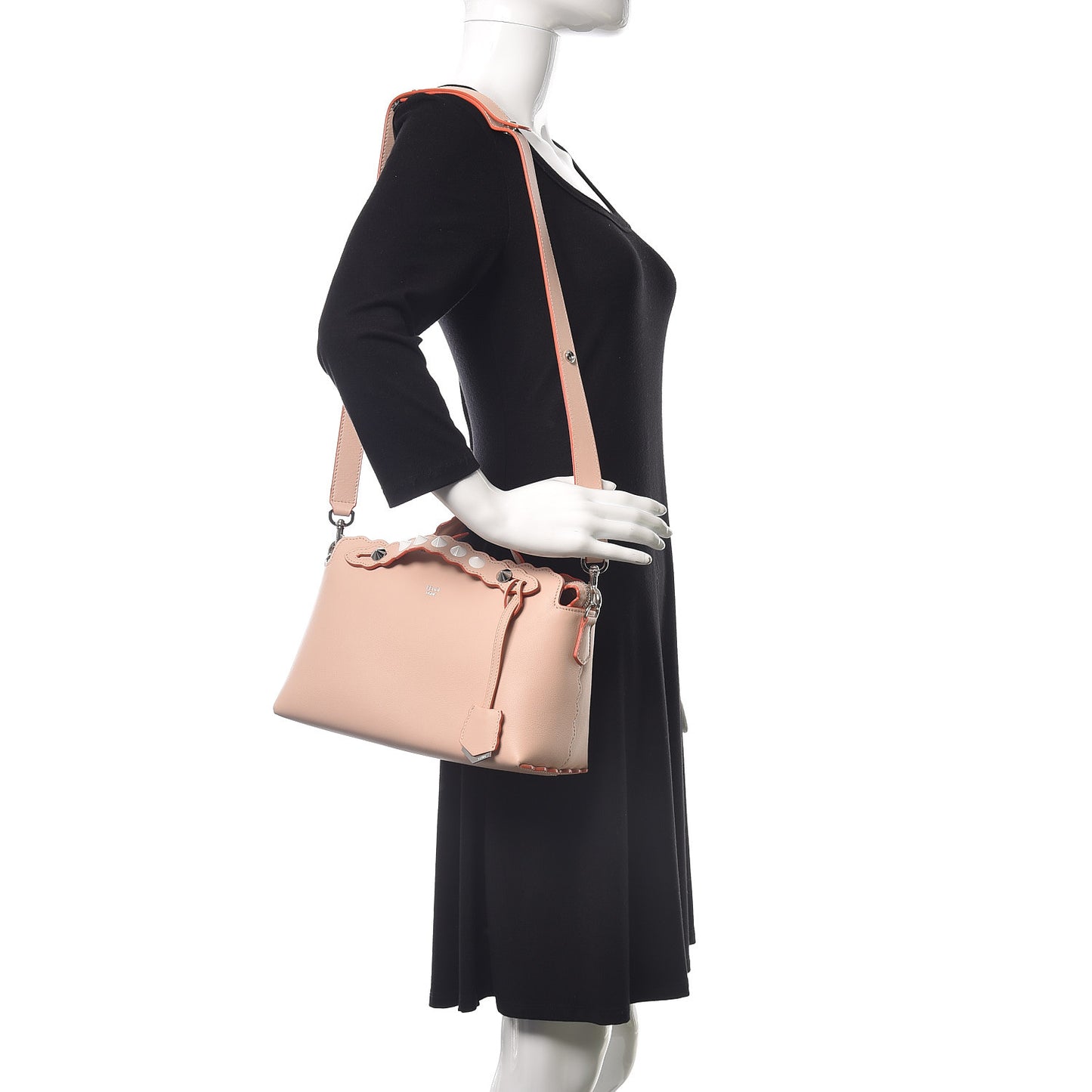 Vitello Dolce Scalloped Studded Medium By The Way Boston Bag Plaster