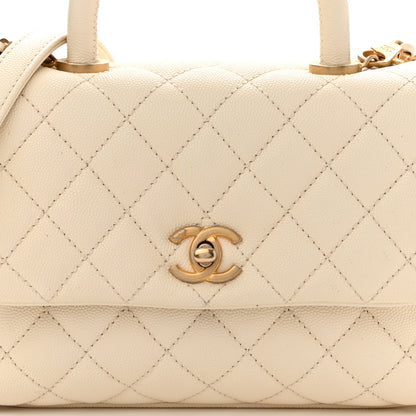 Chanel Caviar Quilted Mini Coco Handle Flap Beige 7 of 10