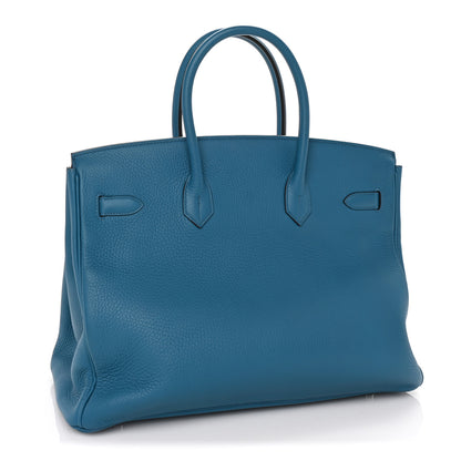 Hermes Togo Birkin 35 Bleu Izmir 2 of 9