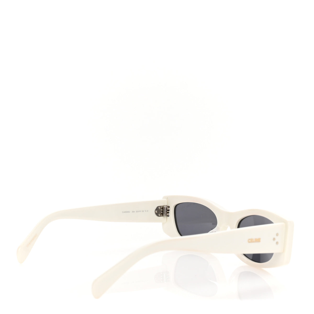 Celine Acetate Rectangular 58mm Sunglasses CL40245U White 4 of 7