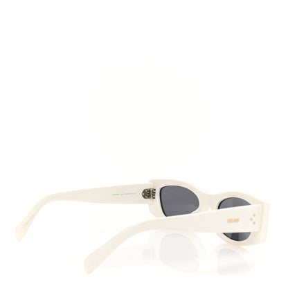 Celine Acetate Rectangular 58mm Sunglasses CL40245U White 4 of 7