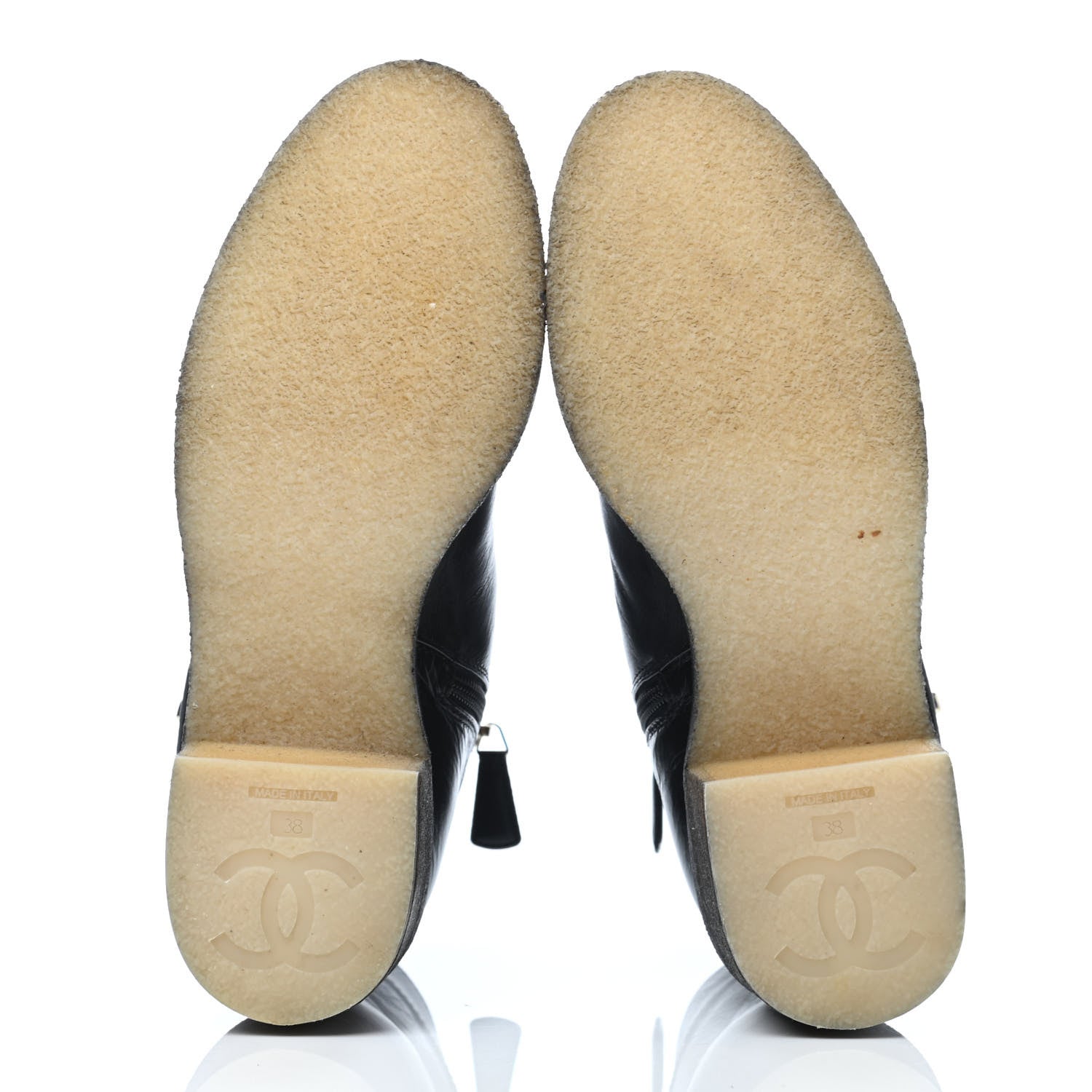 Chanel Calfskin CC Turnlock Ankle Boots 38 Black 4 of 4