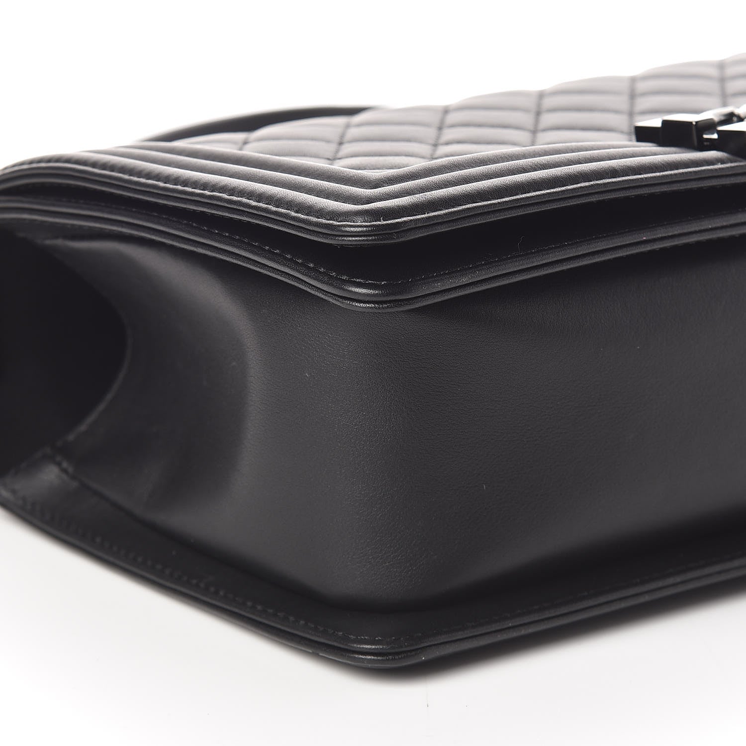 Chanel Calfskin Quilted Medium Boy Flap So Black 8 of 10