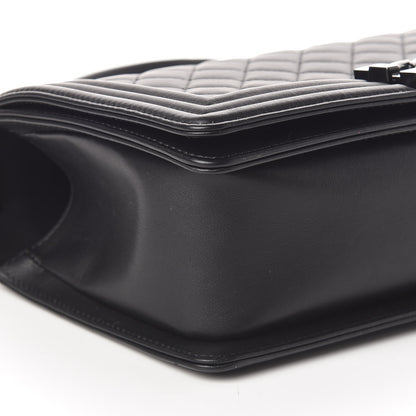 Chanel Calfskin Quilted Medium Boy Flap So Black 8 of 10