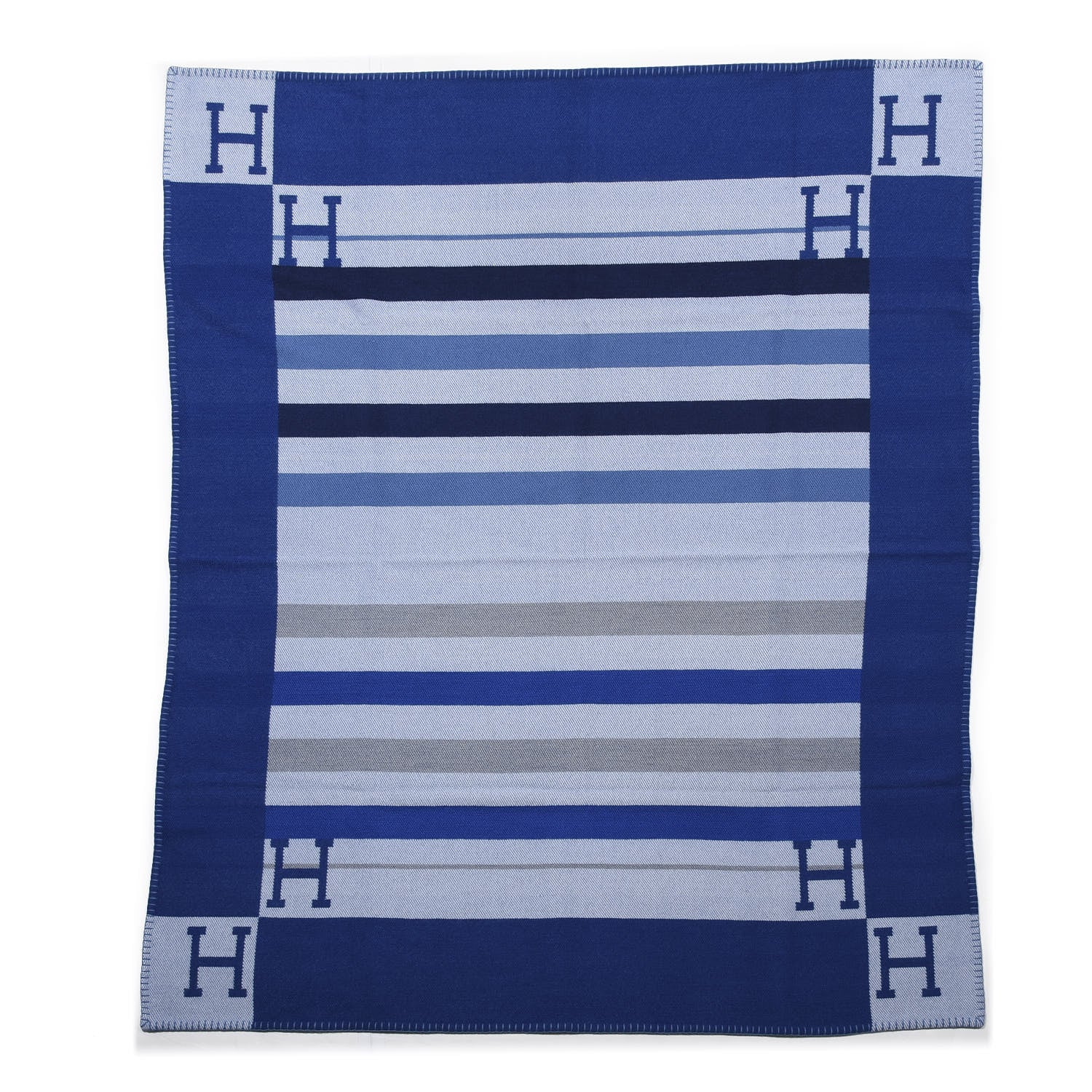 Hermes Cashmere Avalon Rocabar Blanket Saphir 2 of 4