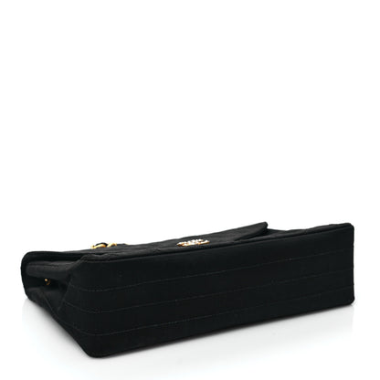 Chanel Satin Quilted Crystal Flap Black 4 of 9