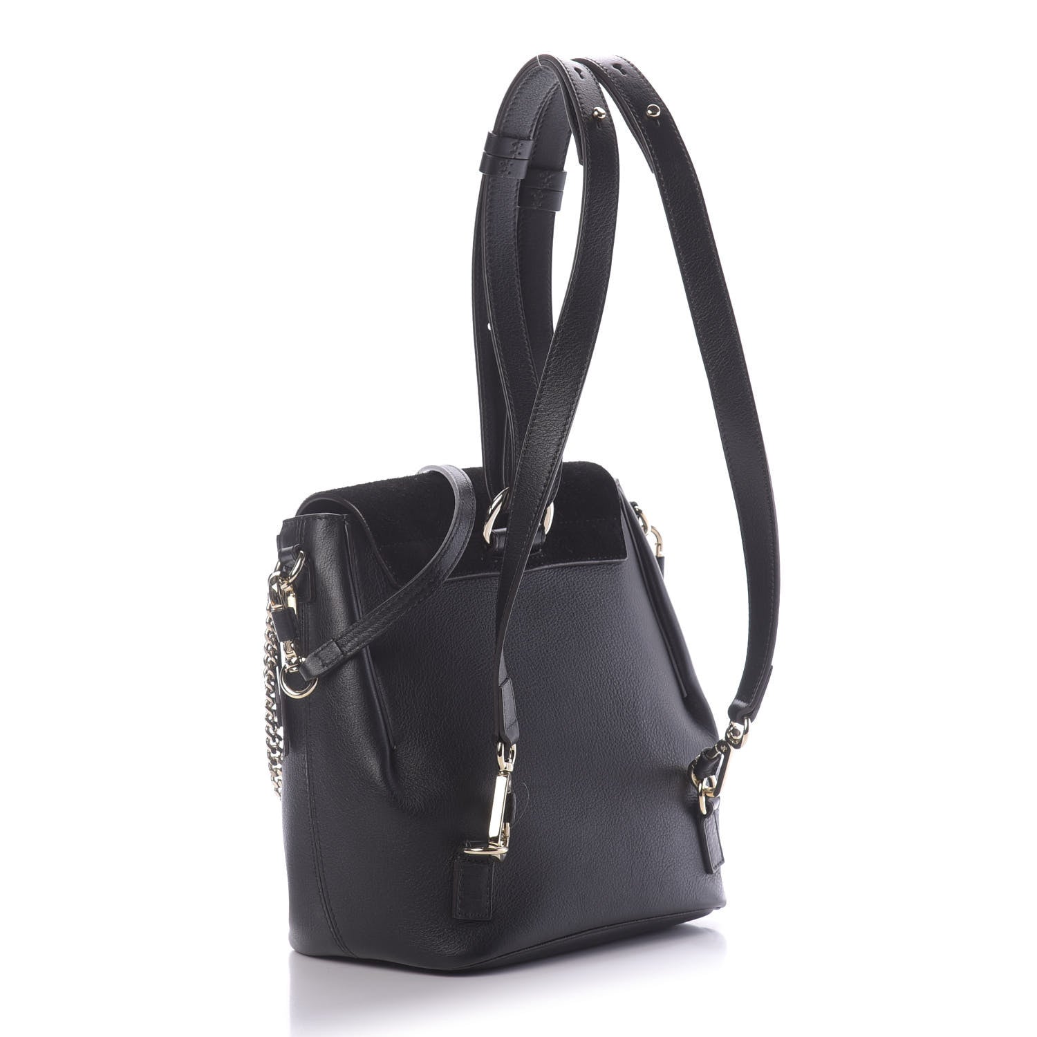 Chloe Suede Calfskin Small Faye Backpack Black 2 of 8