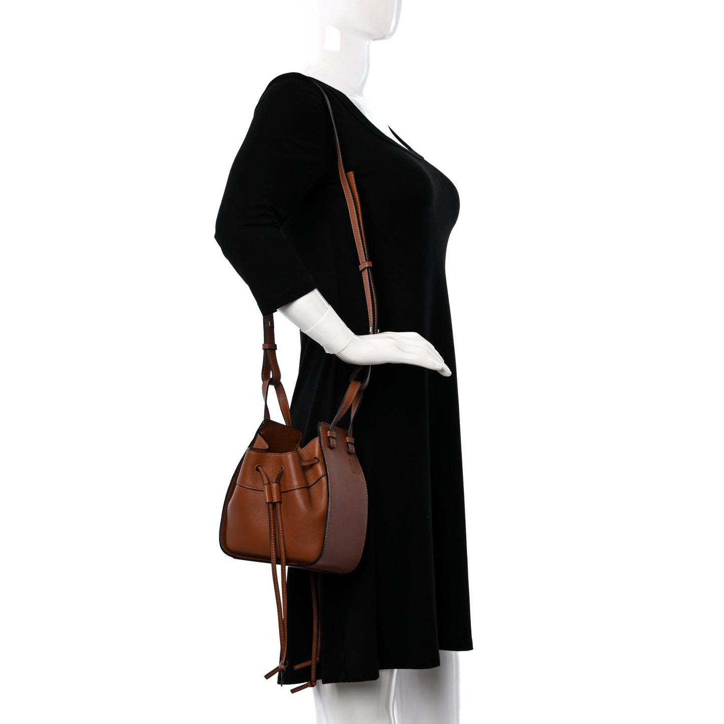 Calfskin Mini Hammock Shoulder Bag Tan