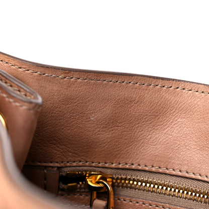 Prada Glace Calf Zippers Shoulder Bag Naturale 11 of 17