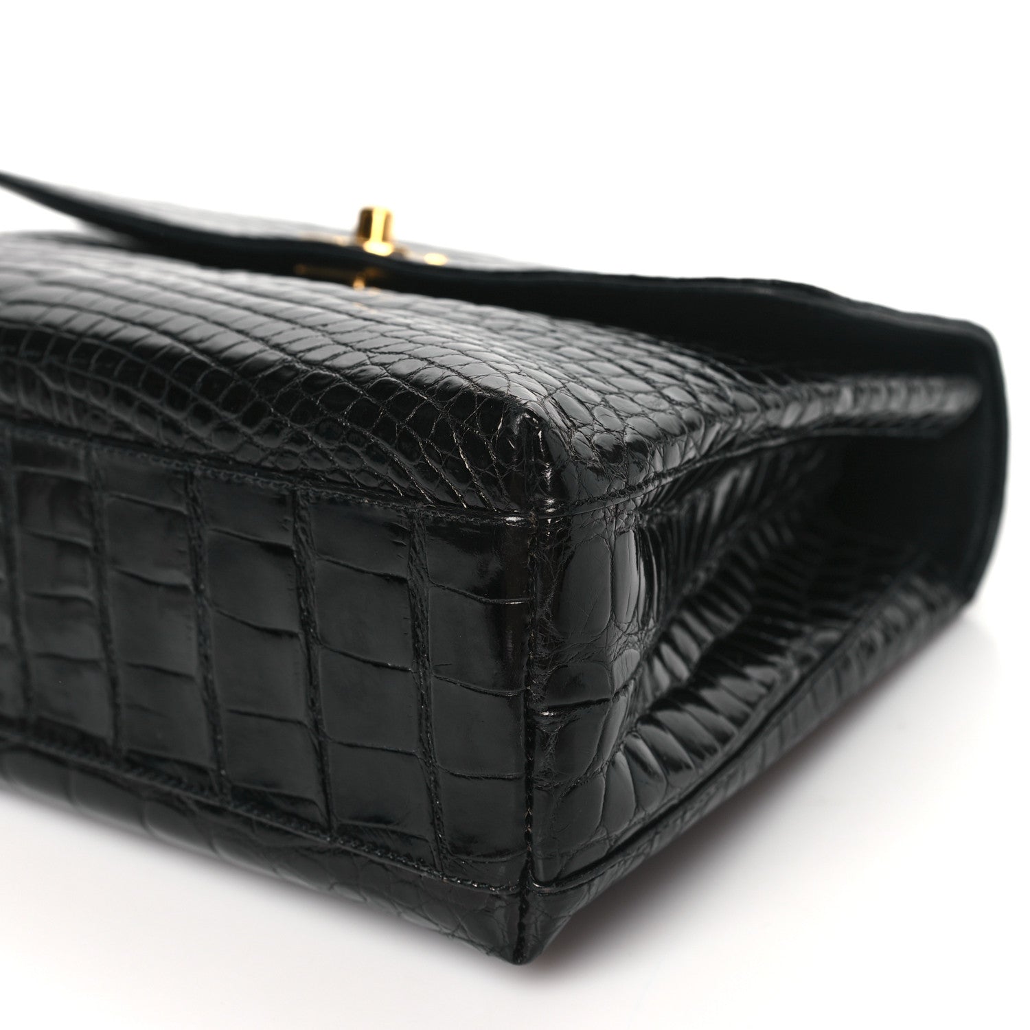 Chanel Alligator Medium Kelly Flap Black 10 of 10
