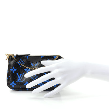 Louis Vuitton Colored Monogram Mini Pochette Accessories Blue Black 2 of 10