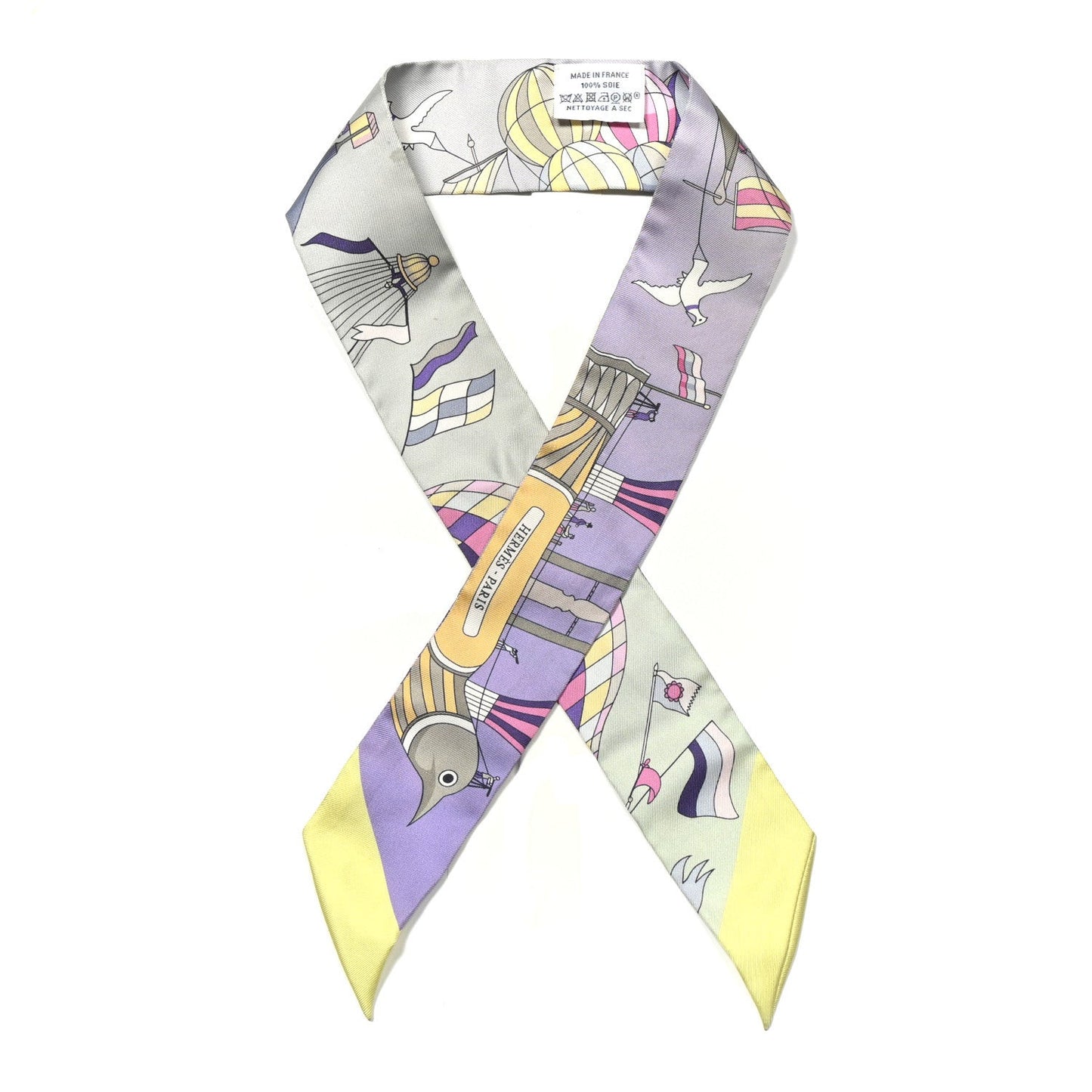 Silk Les Folies Du Ciel Twilly Mauve Jaune Vert