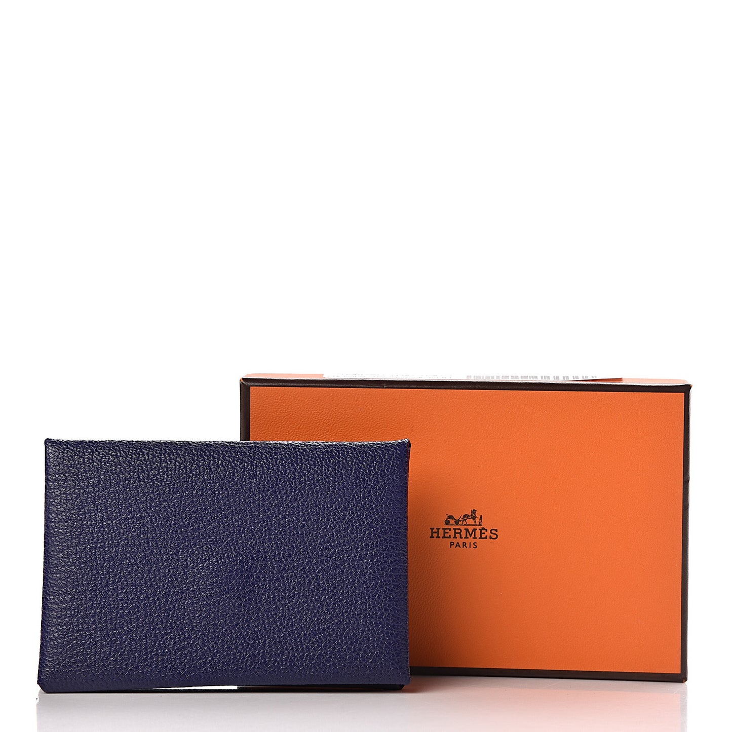 Chevre Mysore Calvi Card Case Bleu Encre