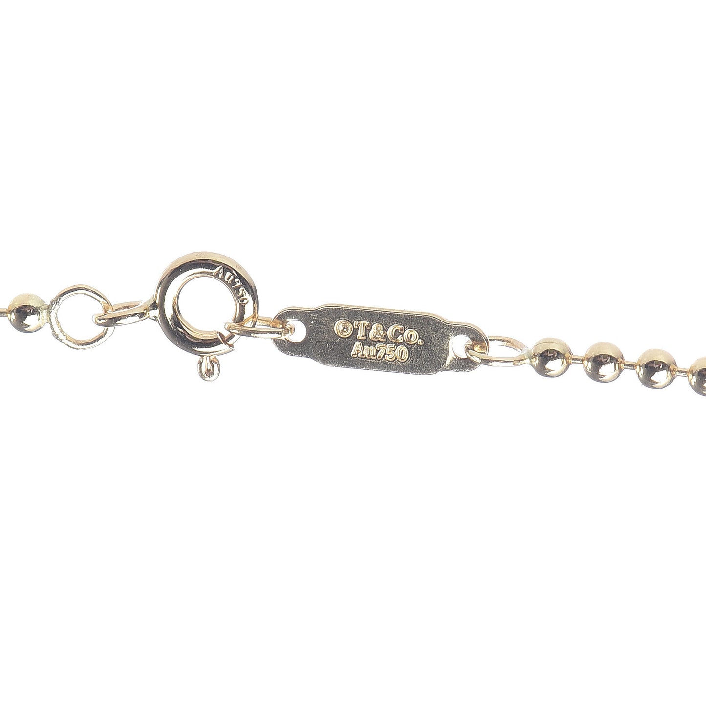 18K Yellow Gold Makers Bar Pendant Necklace