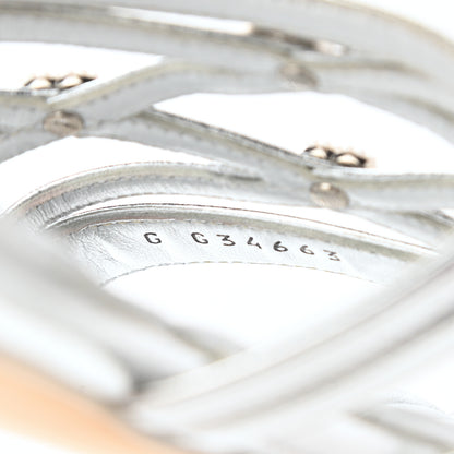 Chanel Laminated Lambskin Pearl CC Sandals 38 Silver 8 of 11