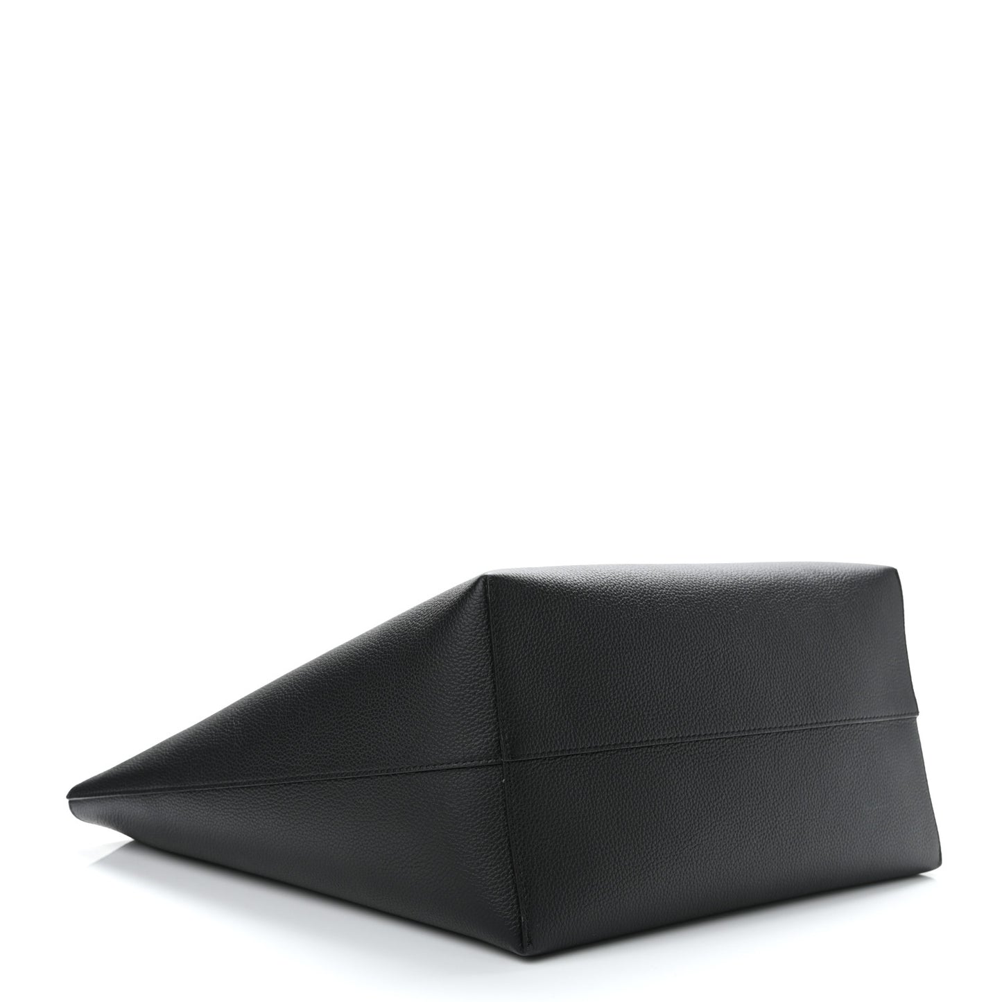 Grained Calfskin Skull Open Shopper Tote Black