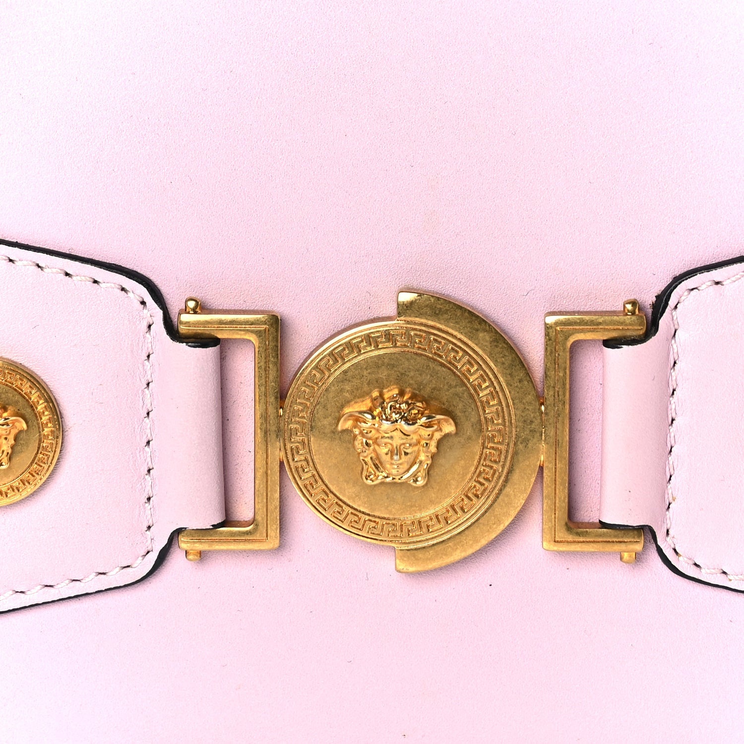 Versace Calfskin Medusa Stud Tribute Tote  Pink 6 of 8