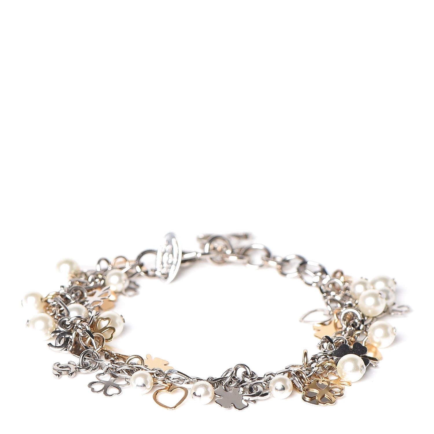 Chanel Lucky Charms CC Bracelet Silver 1 of 5