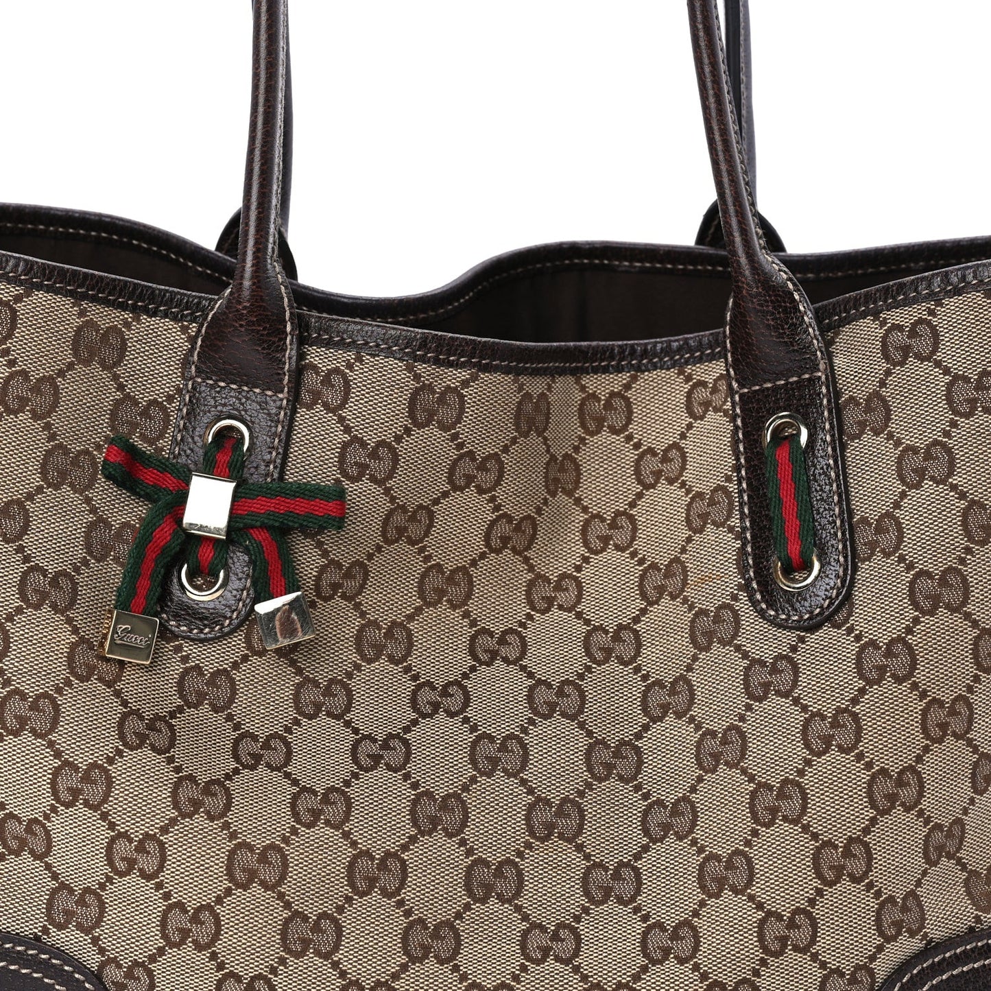 Monogram Medium Princy Tote  Dark Brown