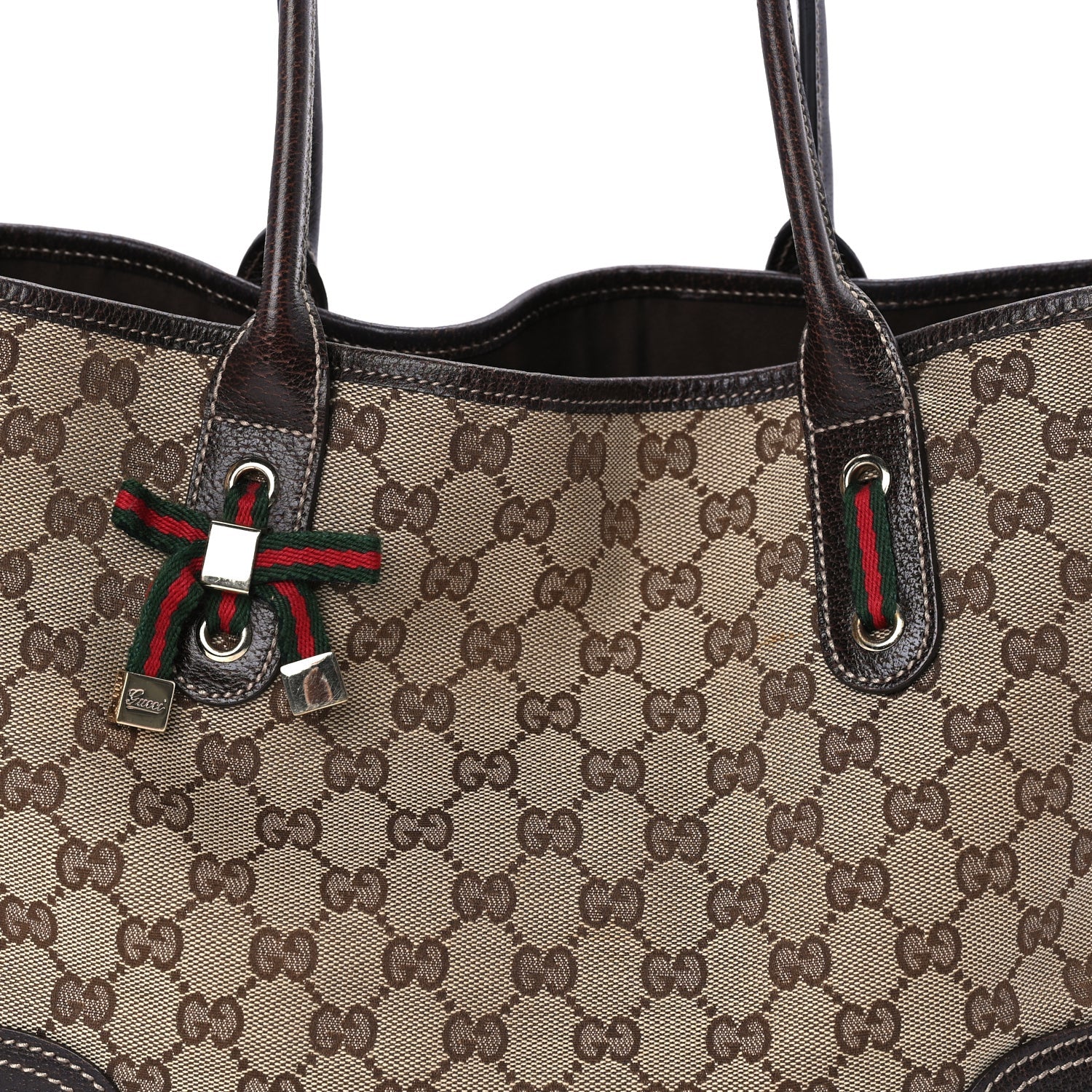 Gucci Monogram Medium Princy Tote  Dark Brown 6 of 8