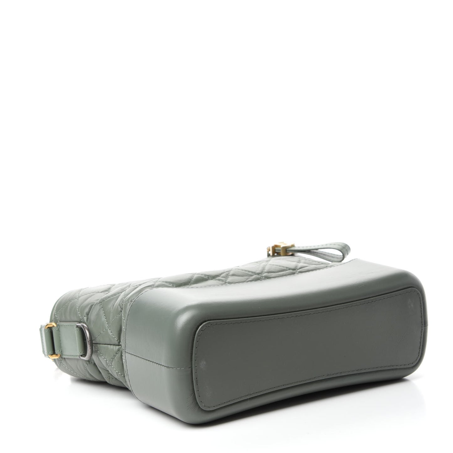 Aged Calfskin Quilted Medium Gabrielle Hobo Green