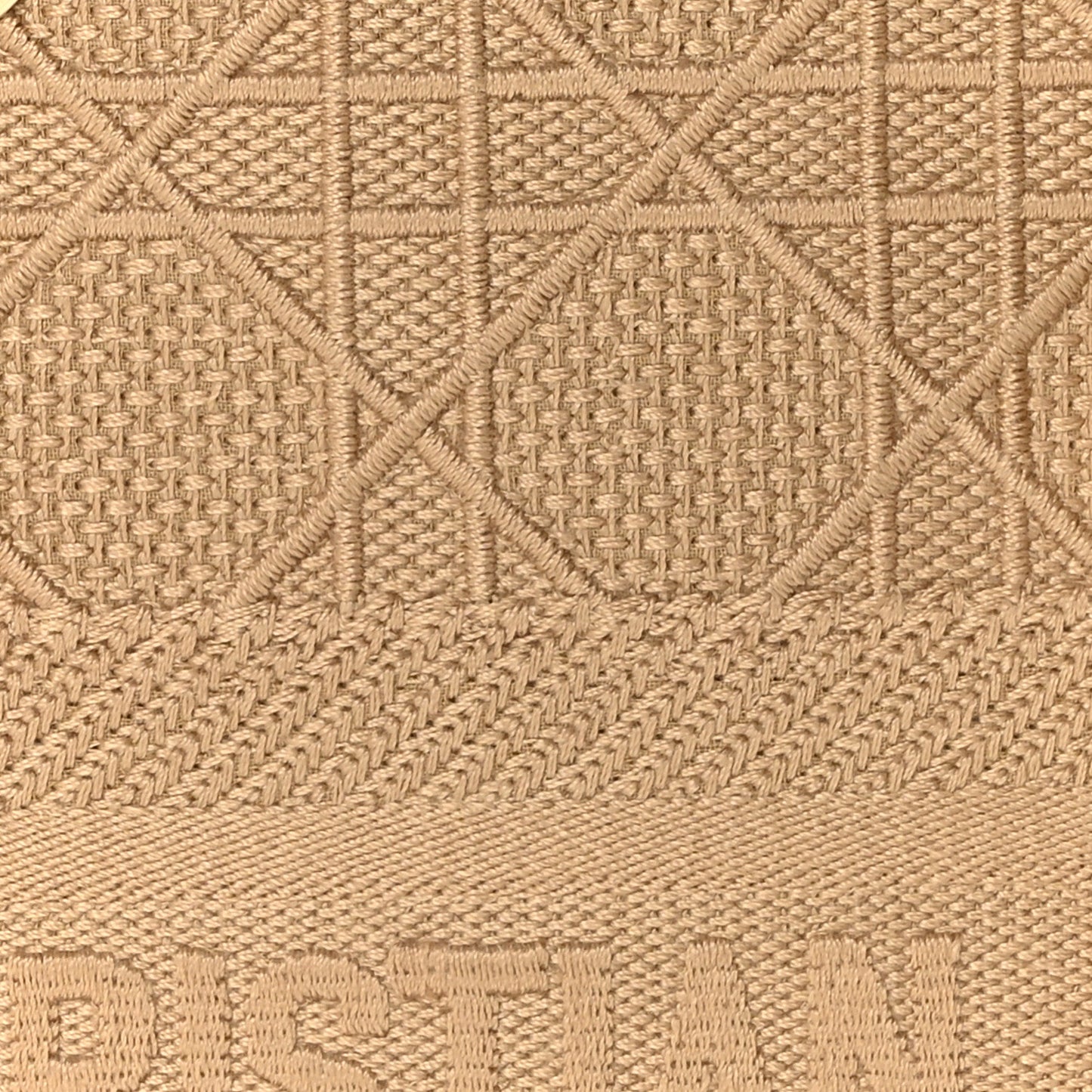 Canvas Embroidered Medium Lady D-Lite Beige