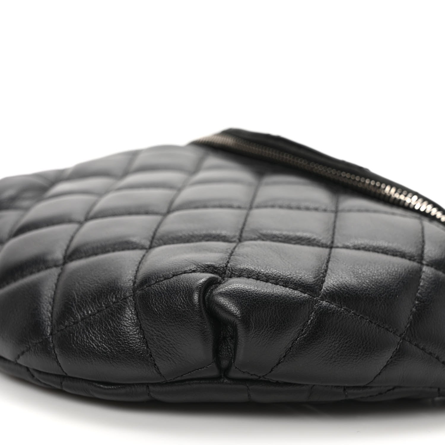 Chanel Calfskin Quilted Waist Belt Bag Black 9 of 9