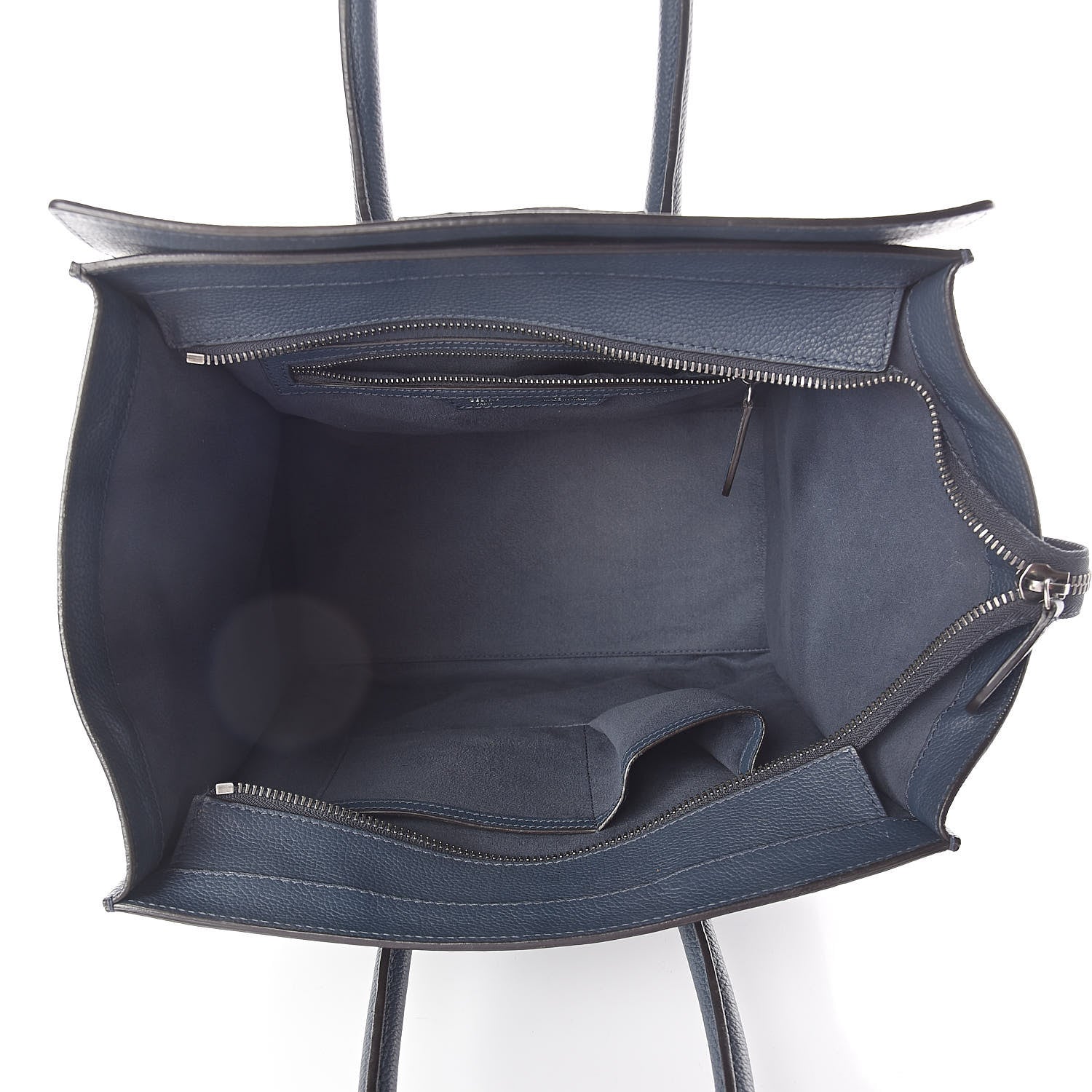 Celine Drummed Calfskin Mini Luggage Slate 5 of 9