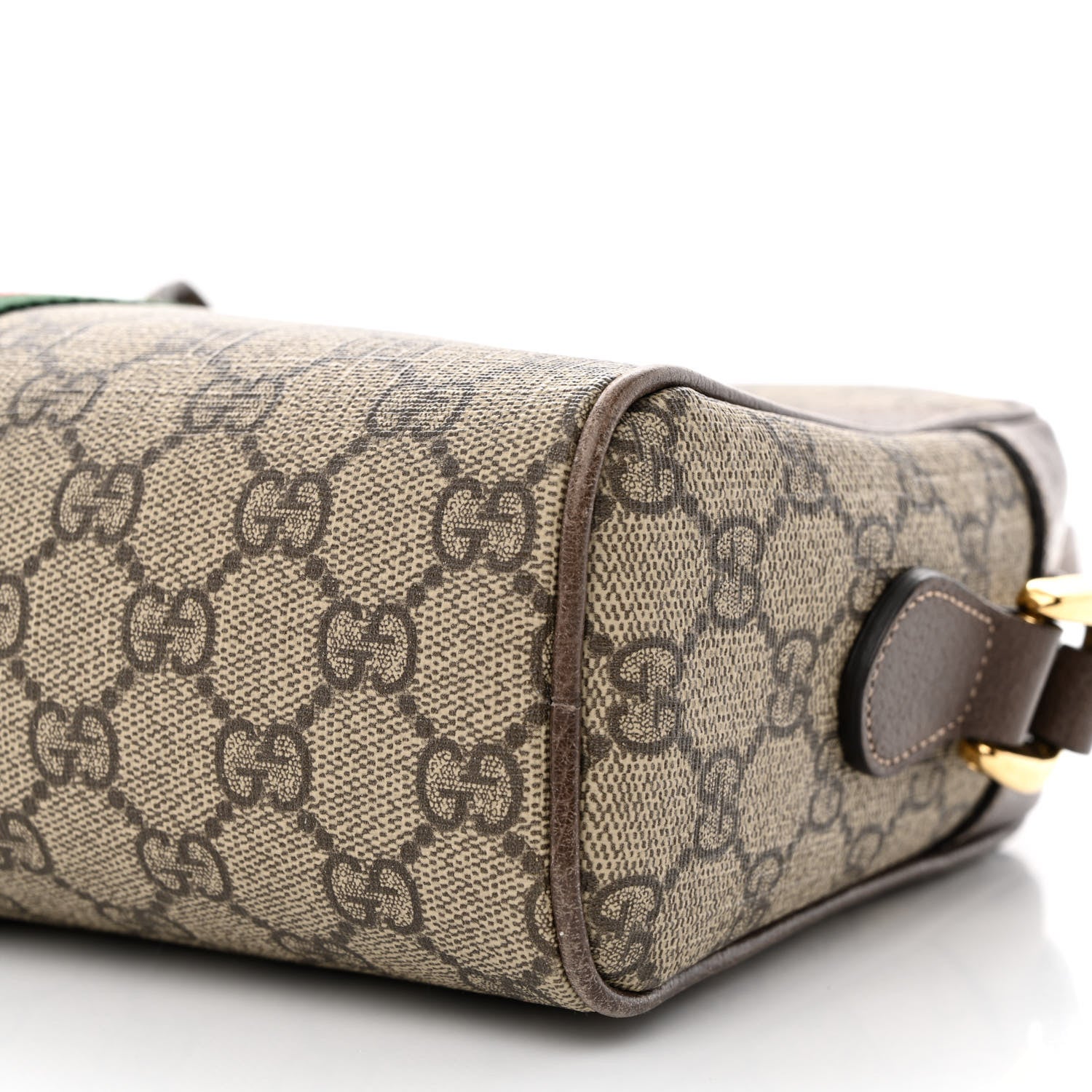 Gucci GG Supreme Monogram Web Small Ophidia Shoulder Bag Brown 11 of 14