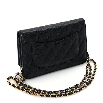 Chanel Caviar Quilted Wallet On Chain WOC Black 3 of 10