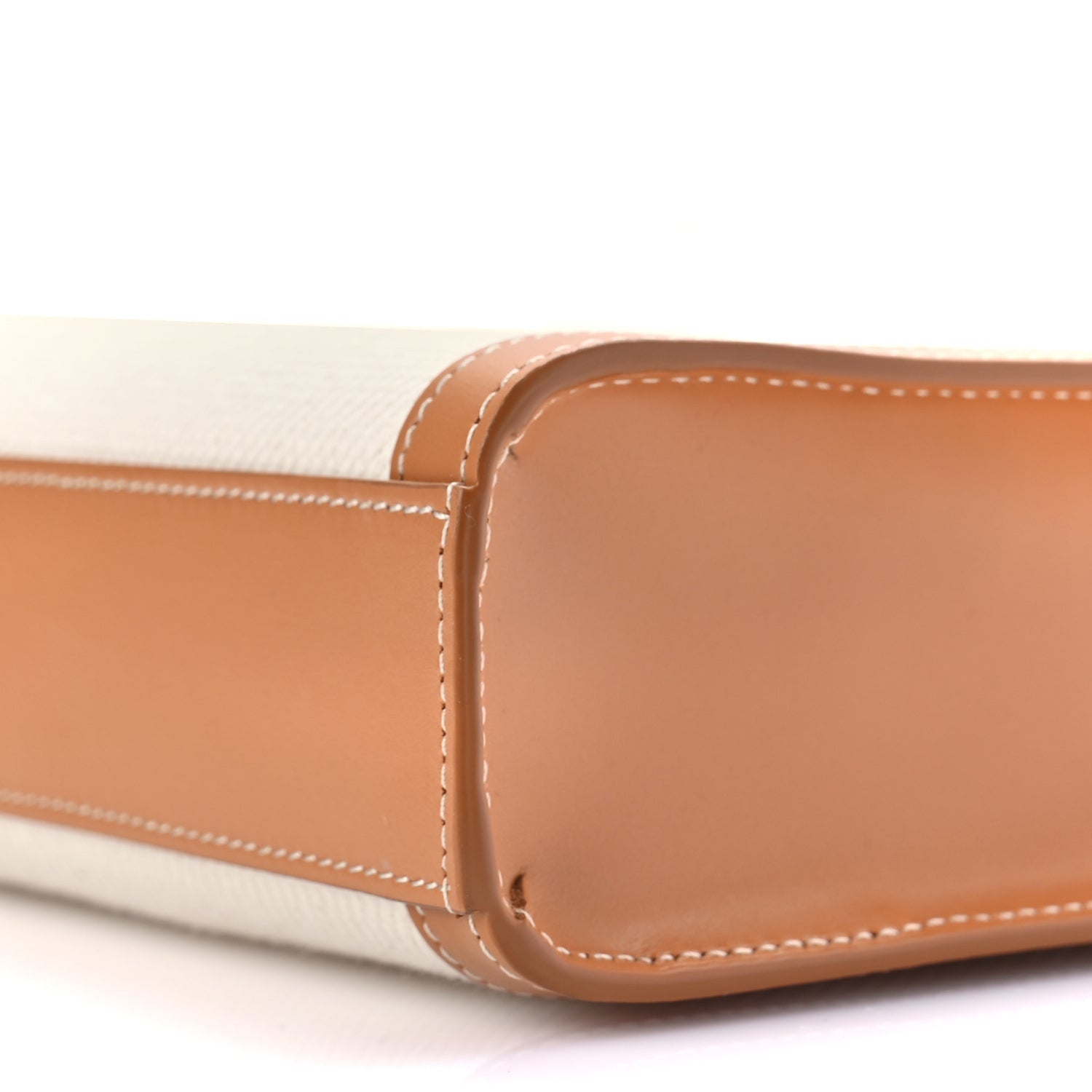 Celine Canvas Calfskin Mini Vertical Cabas Natural Tan 10 of 16