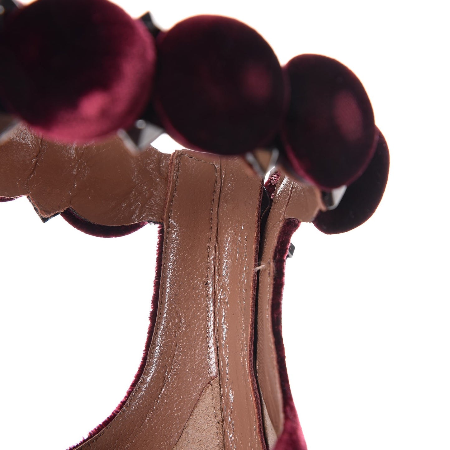 Velours Bombe Sandals 37.5 Pourpre