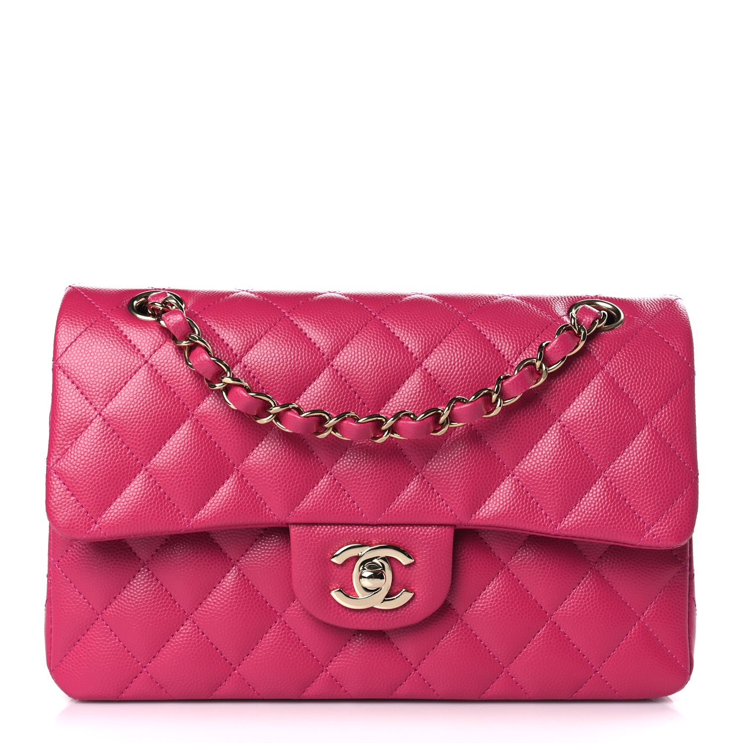 Chanel Caviar Quilted Small Double Flap Fuchsia 1 of 10