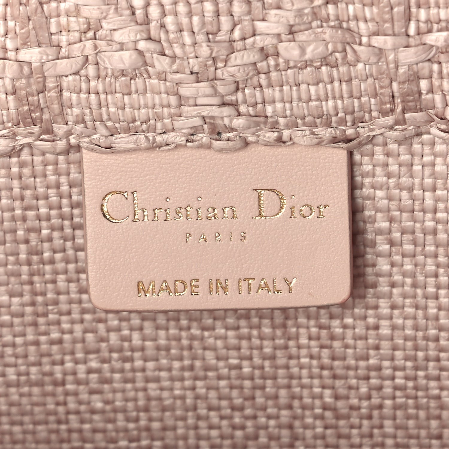 Christian Dior Raffia Cannage Medium Book Tote Sakura Pink 5 of 8