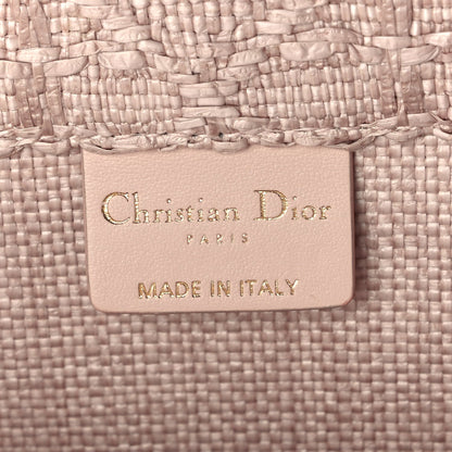 Christian Dior Raffia Cannage Medium Book Tote Sakura Pink 5 of 8