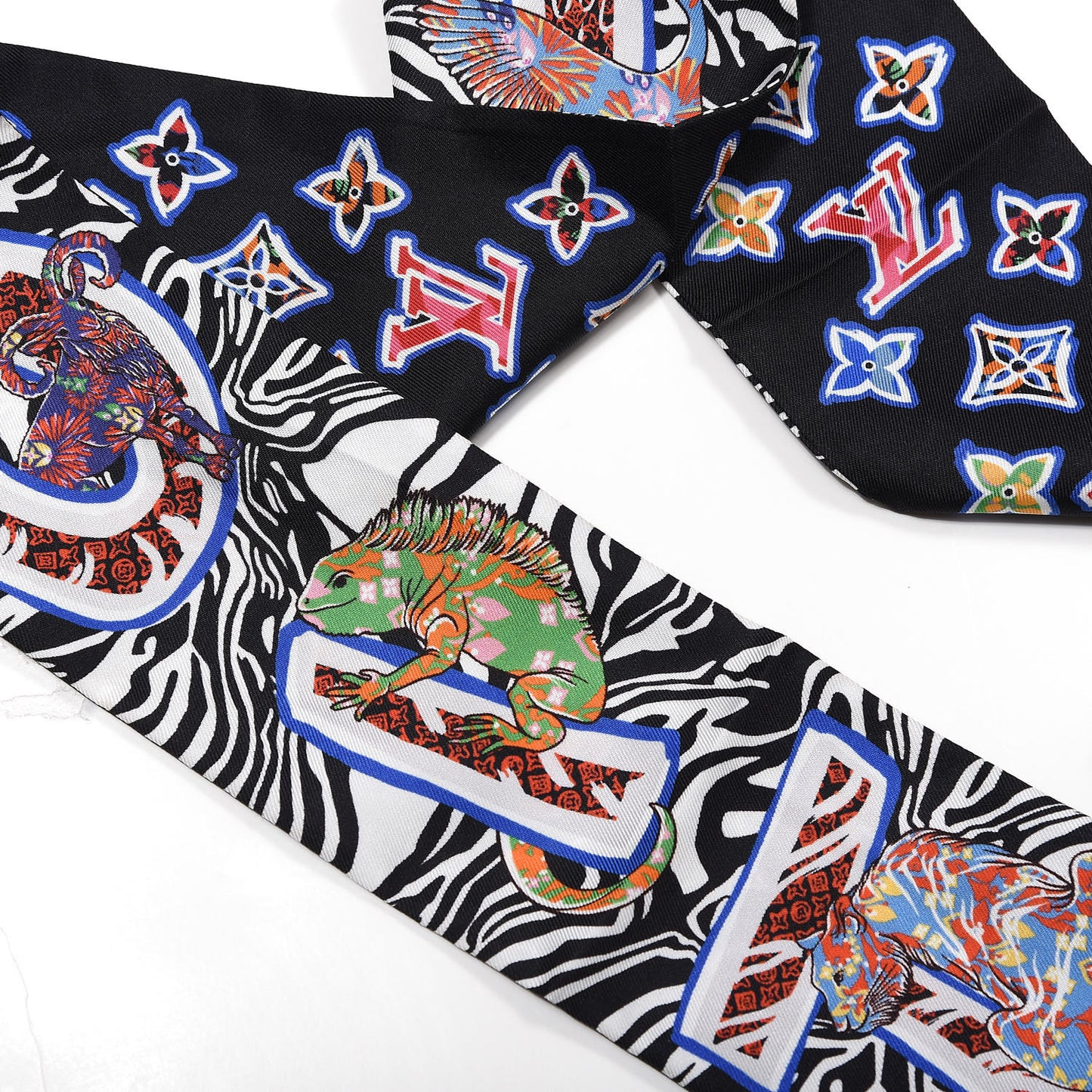 Silk Monogram ABC Bandeau Black